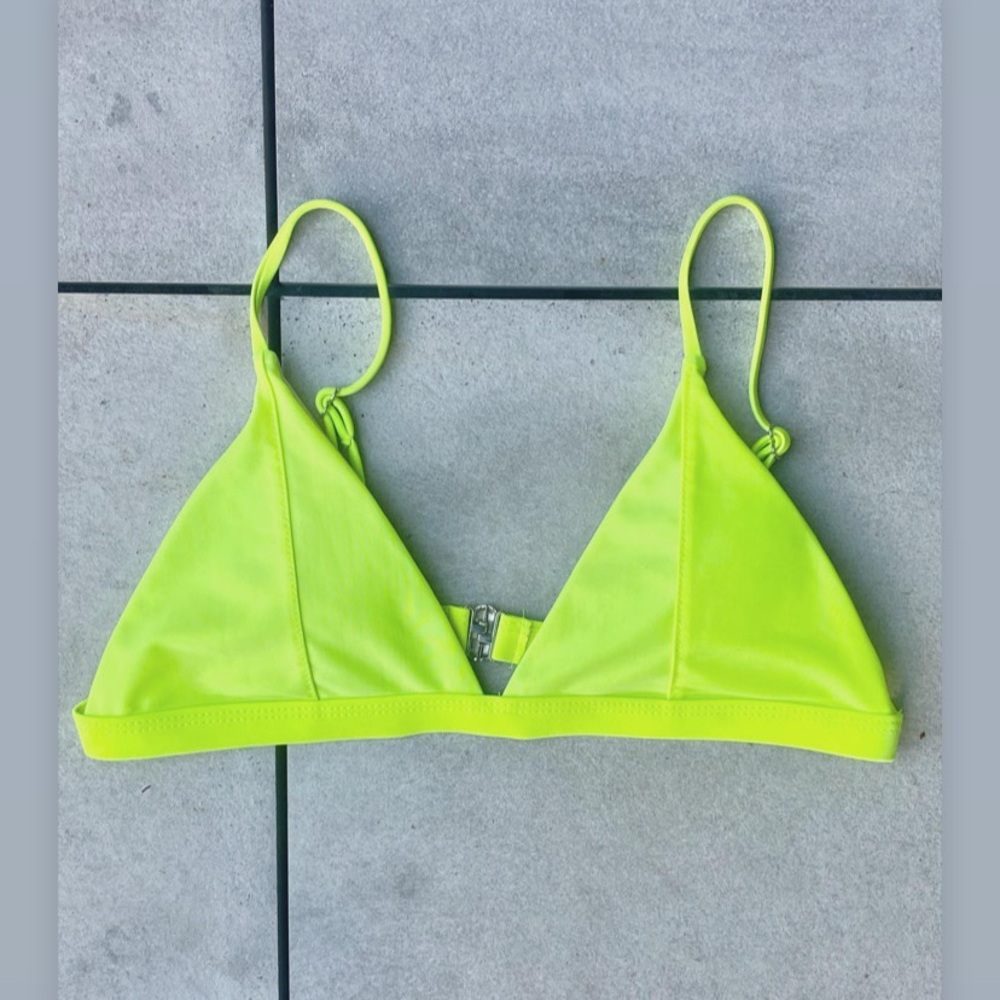 Neon Yellow Bikini Top